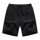 Men's Black Tactical Drawstring Shorts with Utility Pocket