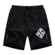 Men's Black Geometric Print Drawstring Tactical Shorts