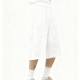 White Wide-Leg Linen-Blend Shorts