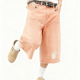 Peach Distressed Denim Shorts